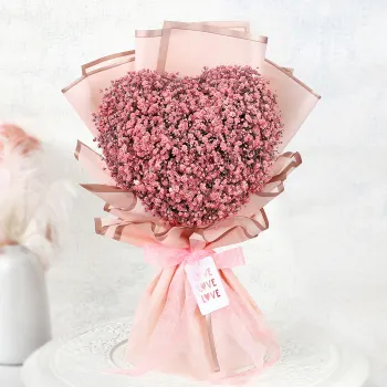 PINK HEART BOUQUET