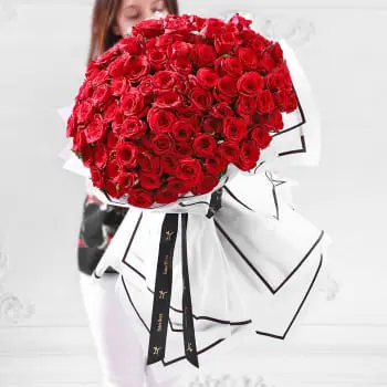100 RED ROSES BOUQUET